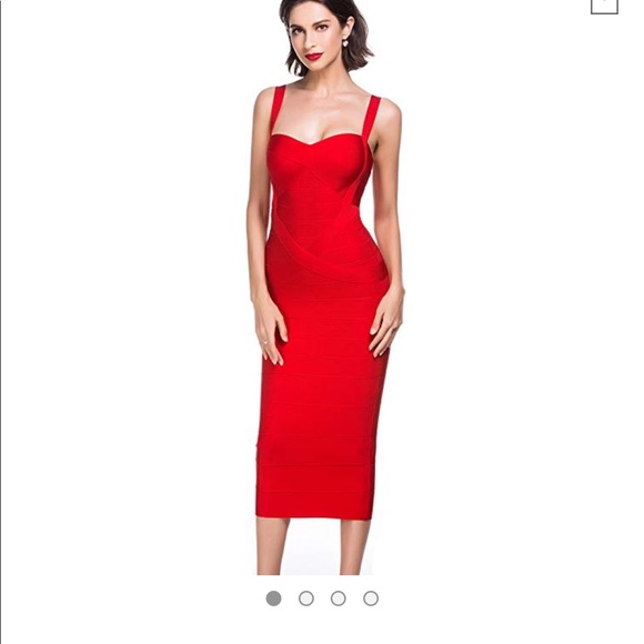 alice & elmer Dresses & Skirts - Red rayon bandage dress size L